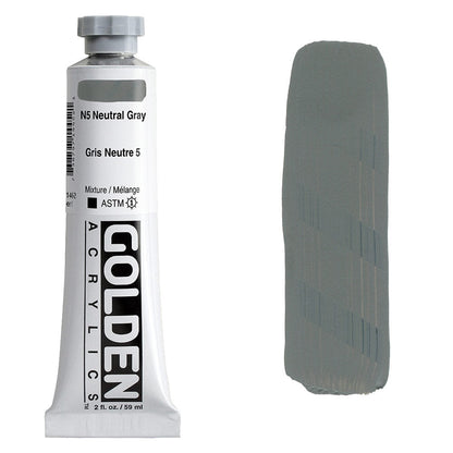 GOLDEN Heavy Body Acrylic 59ml S1 Neutral Gray N5