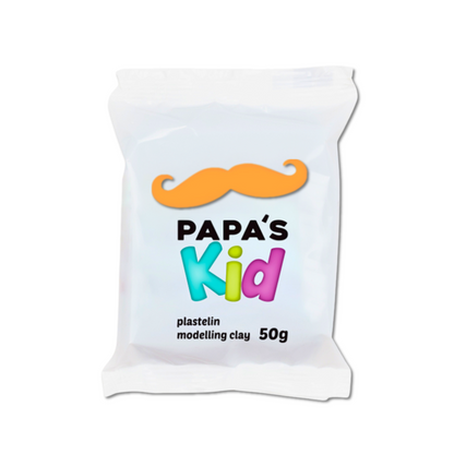 Papas Kid Plasticine Modelling Clay 50gm ORANGE