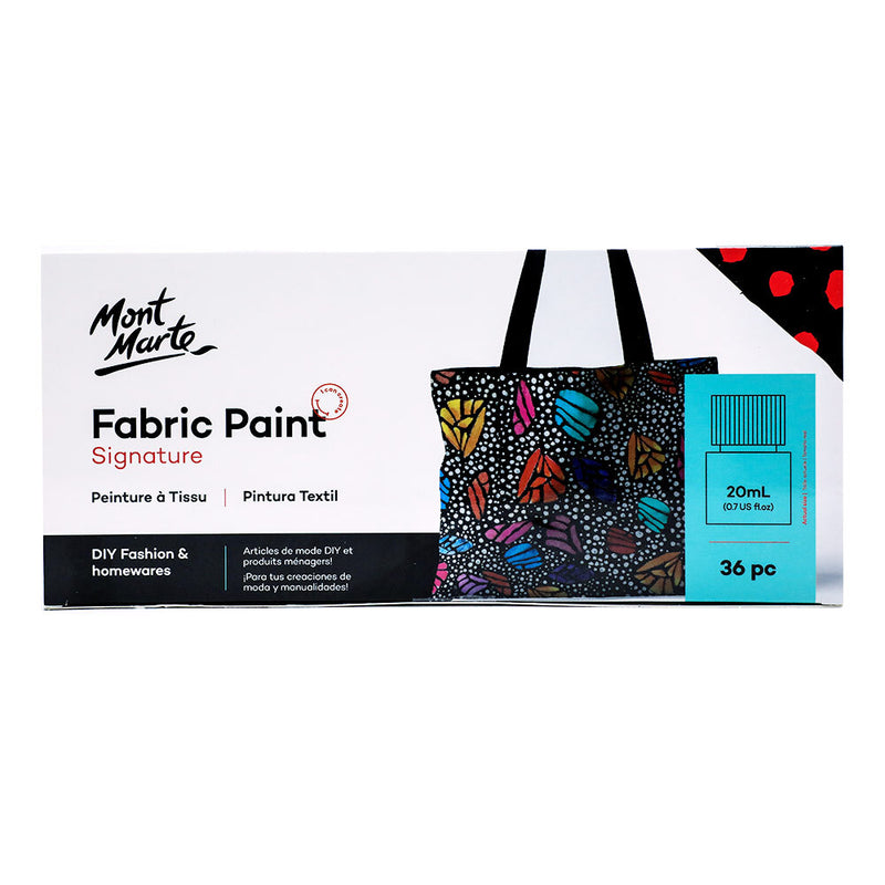 Mont Marte Fabric Paint Set 36pc x 20ml