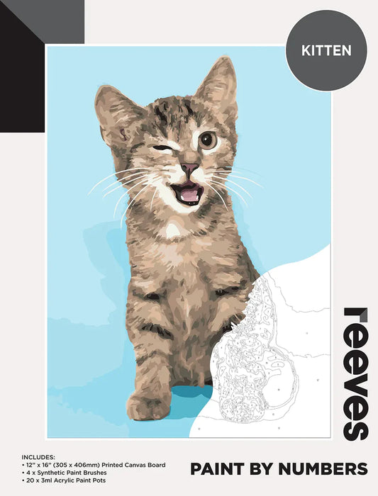 Reeves Paint By Numbers 12x16 inch - Kitten Default Title