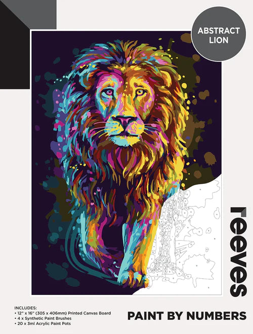 Reeves Paint By Numbers 12x16 inch - Abstract Lion Default Title