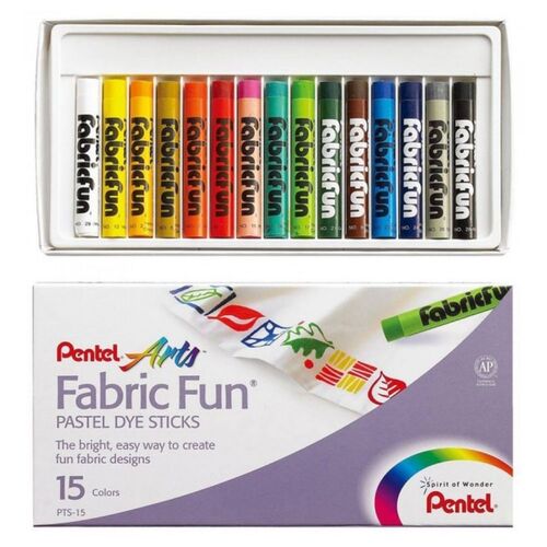 Pentel Fabric Fun Pastel Dye Sticks Pkt 15 Default Title