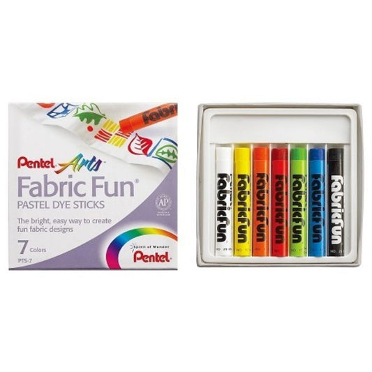 Pentel Fabric Fun Pastel Dye Sticks Pkt 7 Default Title