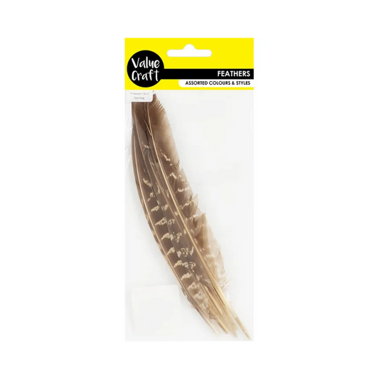 Value Craft Feathers Pheasant Quill Natural 5pc Default Title
