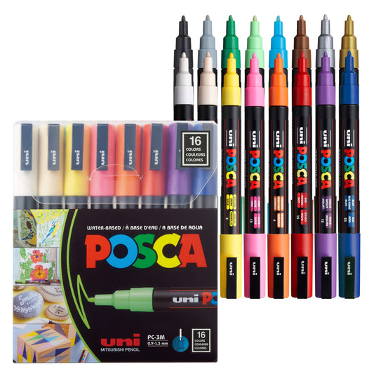 Posca Fine Paint Marker Set of 16 Assorted Default Title