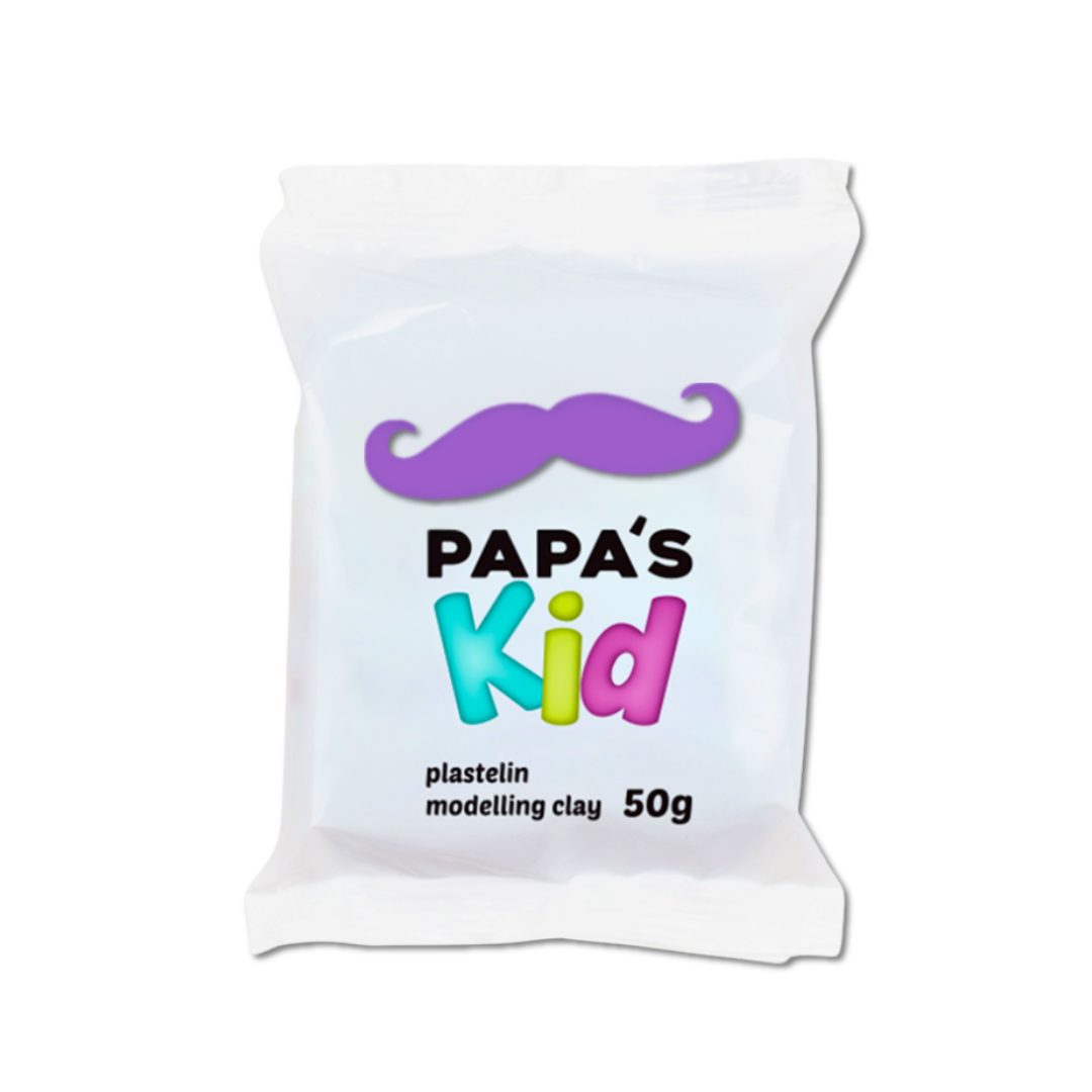 Papas Kid Plasticine Modelling Clay 50gm Purple