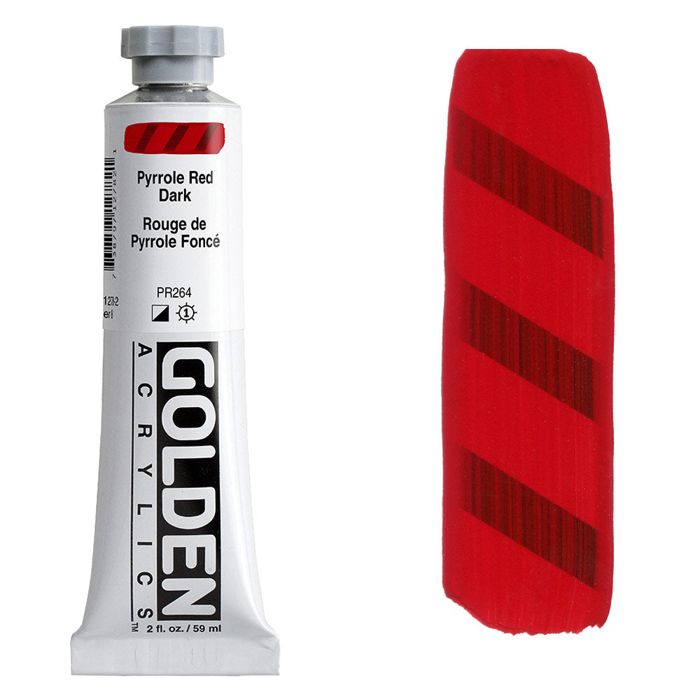 GOLDEN Heavy Body Acrylic 59ml S8 Pyrrole Red Dark