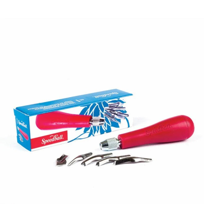 Speedball Lino Cutter Set of 5 with Handle