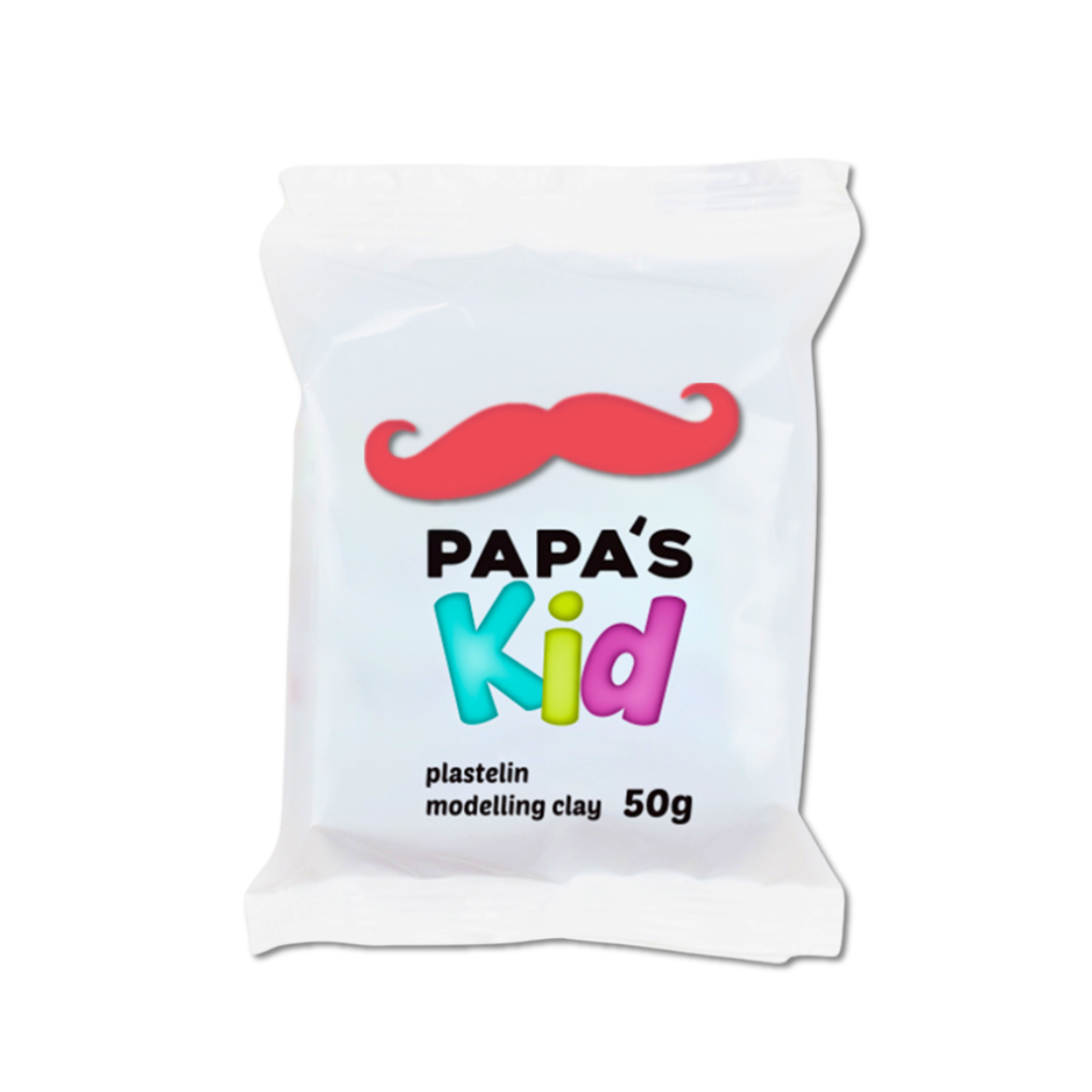 Papas Kid Plasticine Modelling Clay 50gm Red