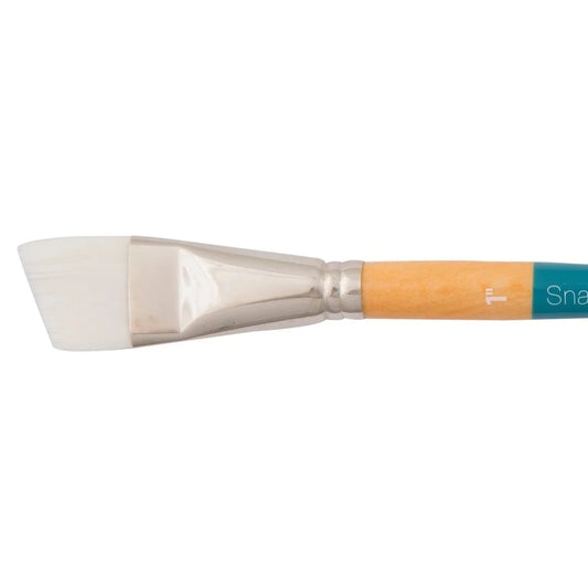 SNAP Brush 9850 Short Handle White Taklon Angle Shader