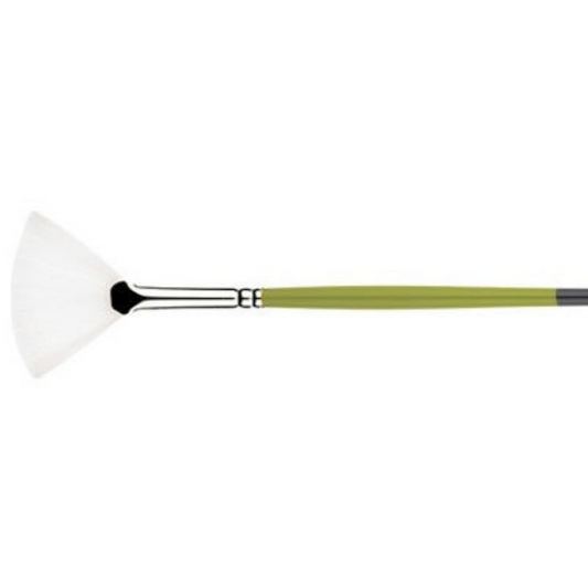 SNAP Brush 9850 Short Handle White Taklon Fan Size 4 Default Title