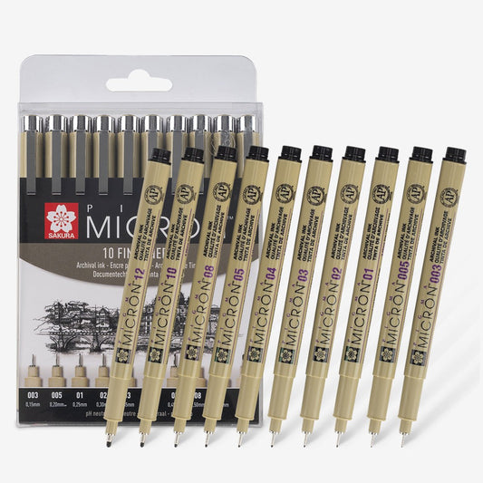 Sakura Pigma Micron Black Set 10pc Default Title