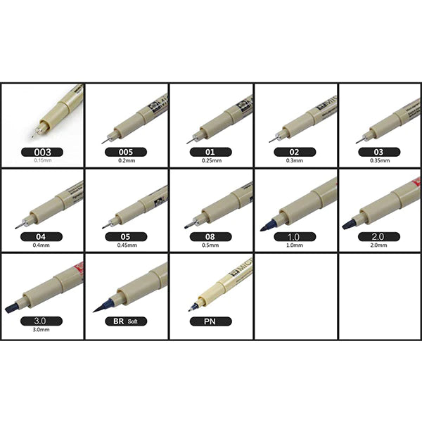 Sakura Pigma Micron Pen 3pc Black 003 005 02 image 2