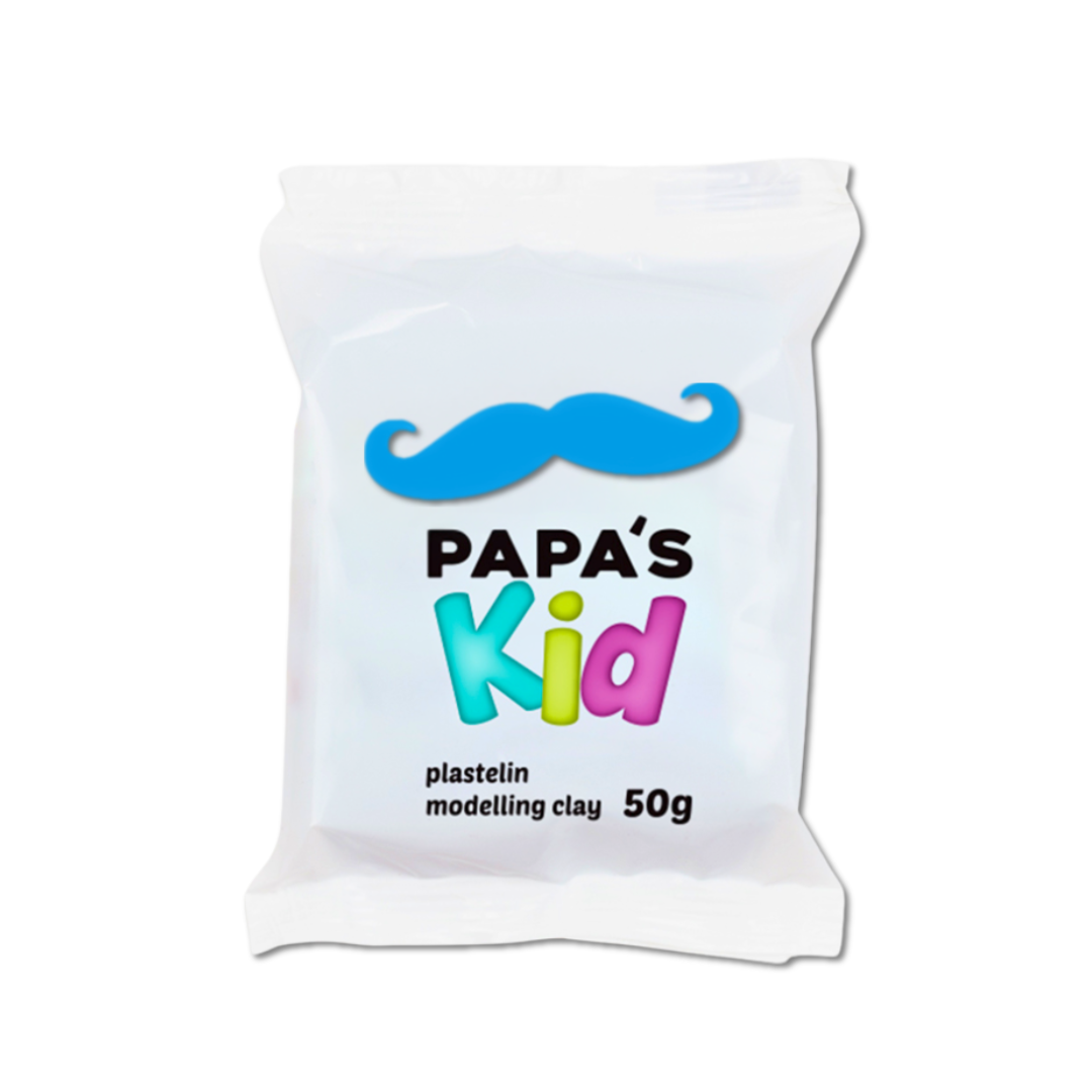 Papas Kid Plasticine Modelling Clay 50gm Sky Blue