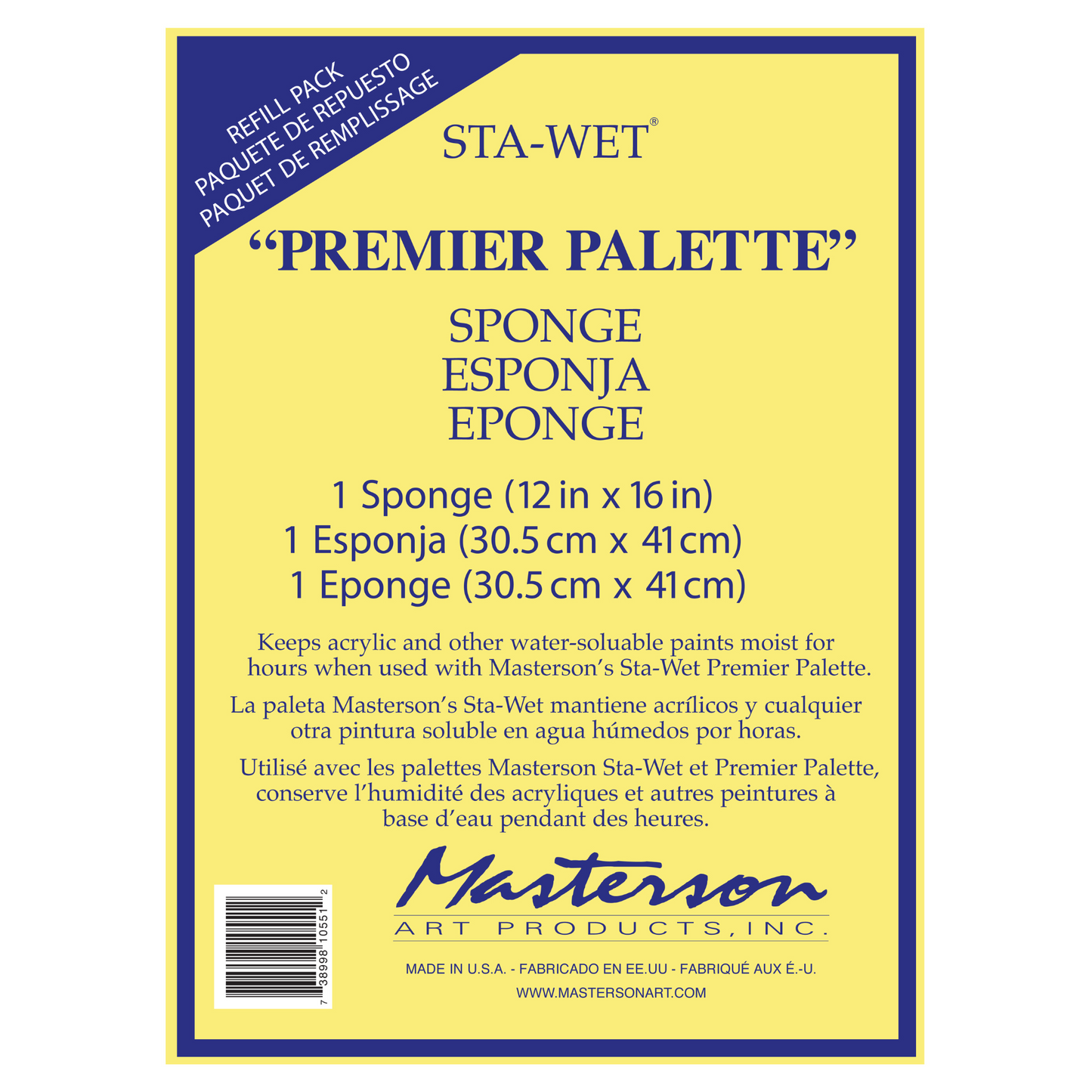 Sta-Wet No.105 Premier Sponge Refill 1 piece Default Title
