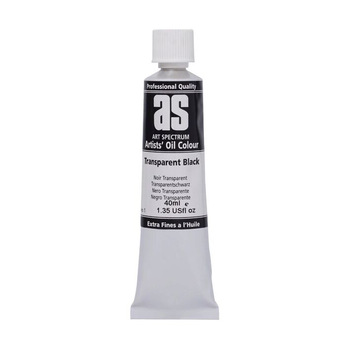 Art Spectrum Artists Oil Paint 40ml S1 TRANSPARENT BLACK
