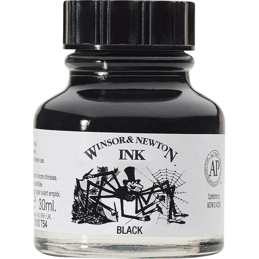 Winsor and Newton Black Indian Ink 951 without dropper 30ml Default Title