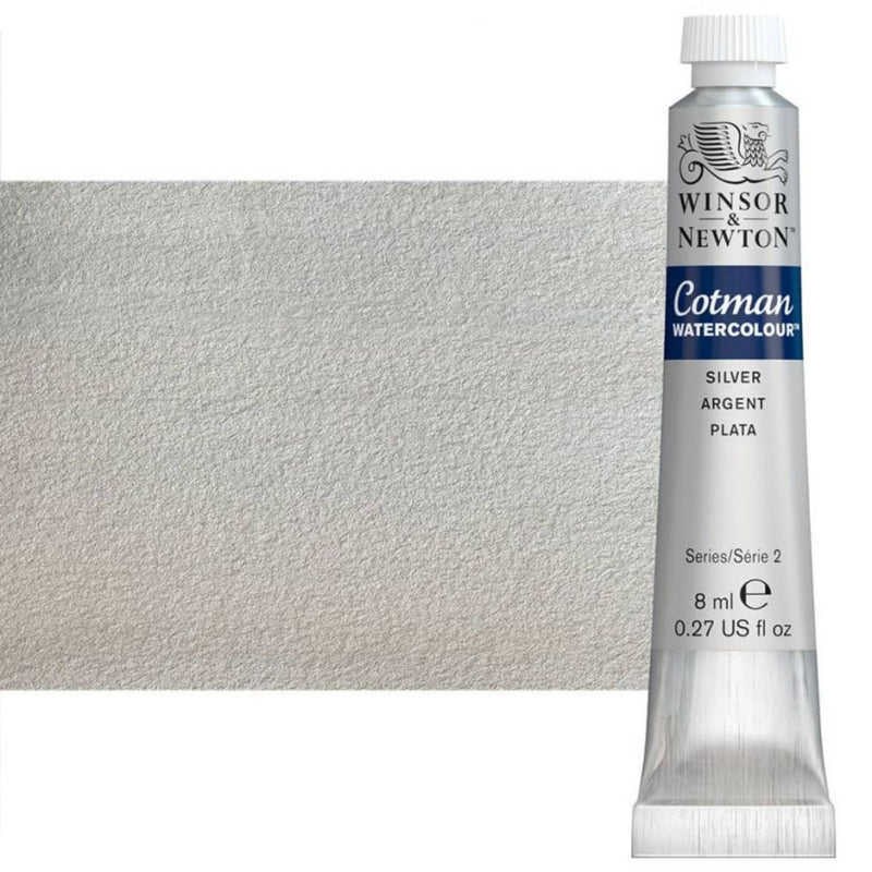 Photo of Winsor and Newton Cotman Watercolour 8ml Silver, sold at Art Shed Brisbane