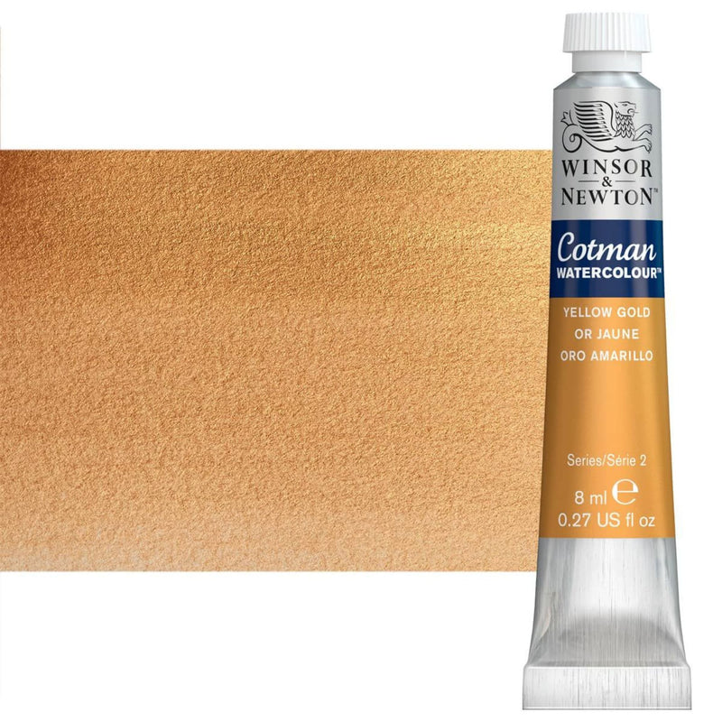Photo of Winsor and Newton Cotman Watercolour 8ml Yellow Gold, sold at Art Shed Brisbane