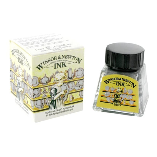 Winsor and Newton Drawing Ink 14ml - Silver 945 Default Title
