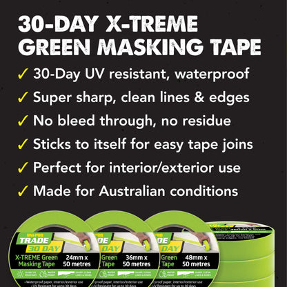 Uni-Pro 30-day Masking Tape Green 48mm x 50m