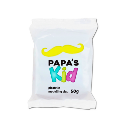 Papas Kid Plasticine Modelling Clay 50gm Yellow