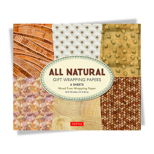 Gift Wrapping Paper 6 sheets - All Natural Default Title