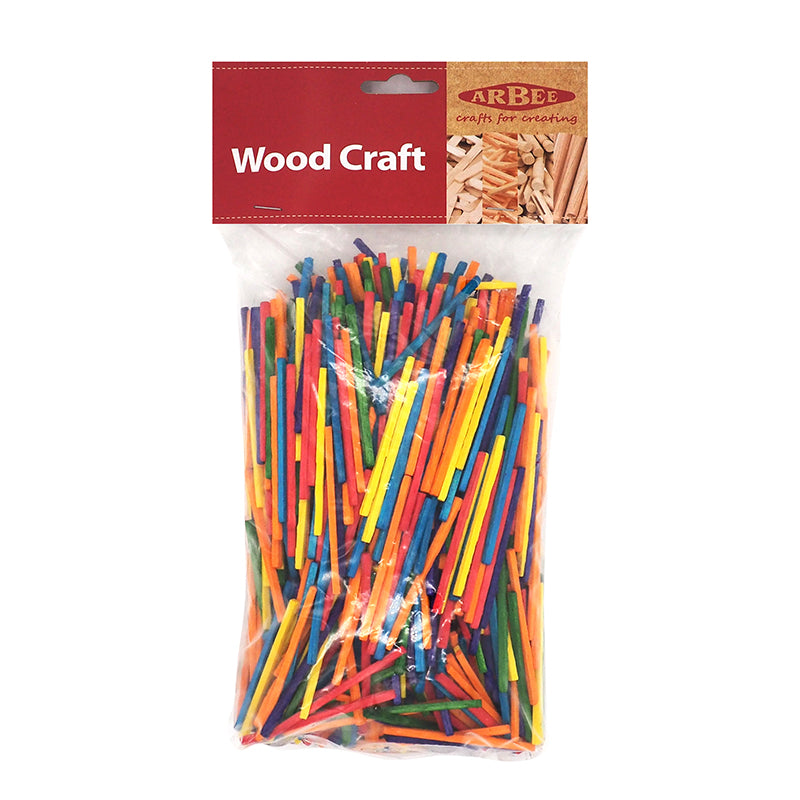 Arbee Matchsticks Coloured pkt 1000