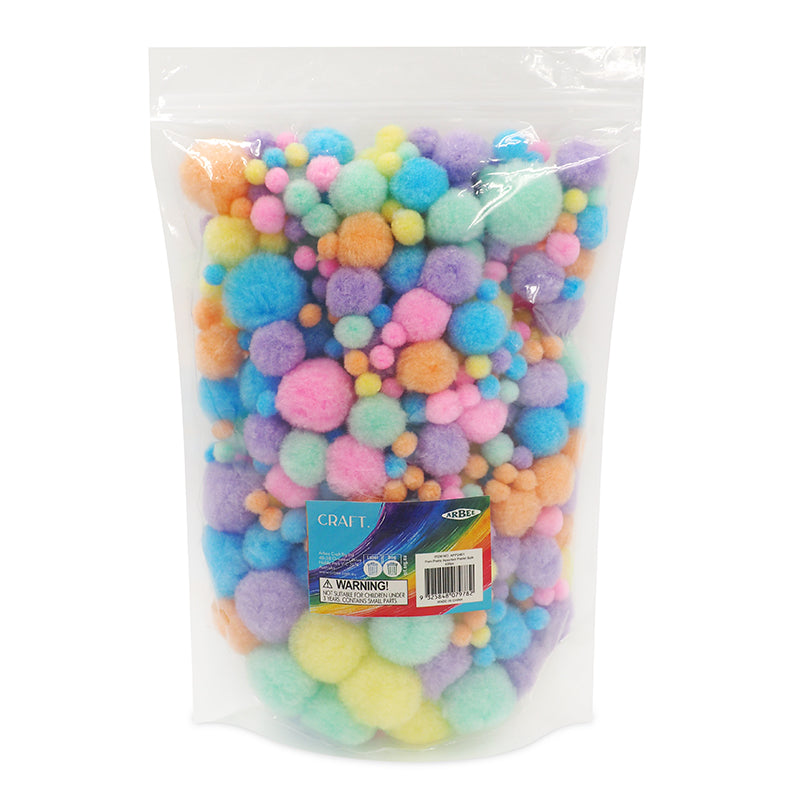 Arbee Pom Poms Assorted Pastel Bulk 500pc image 4