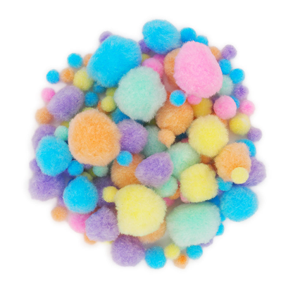 Arbee Pom Poms Assorted Pastel Bulk 500pc image 1