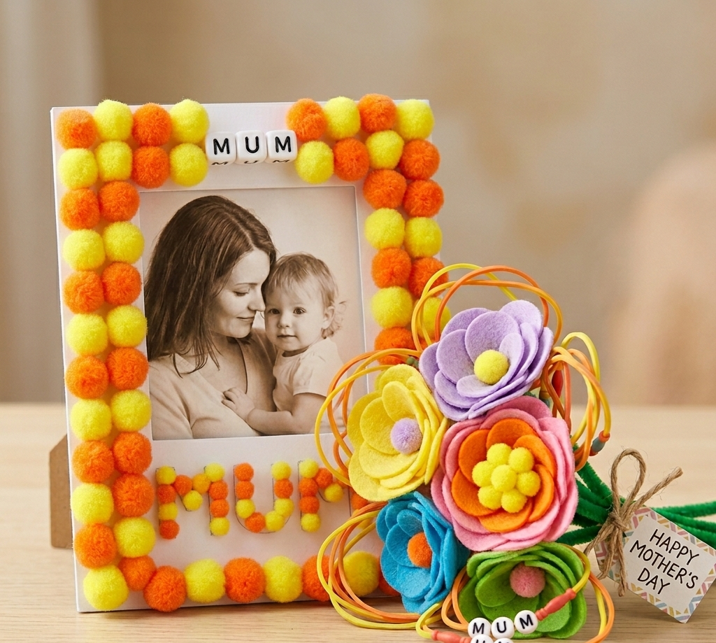 Arbee Pom Poms Yellow + Orange 250pc image 6