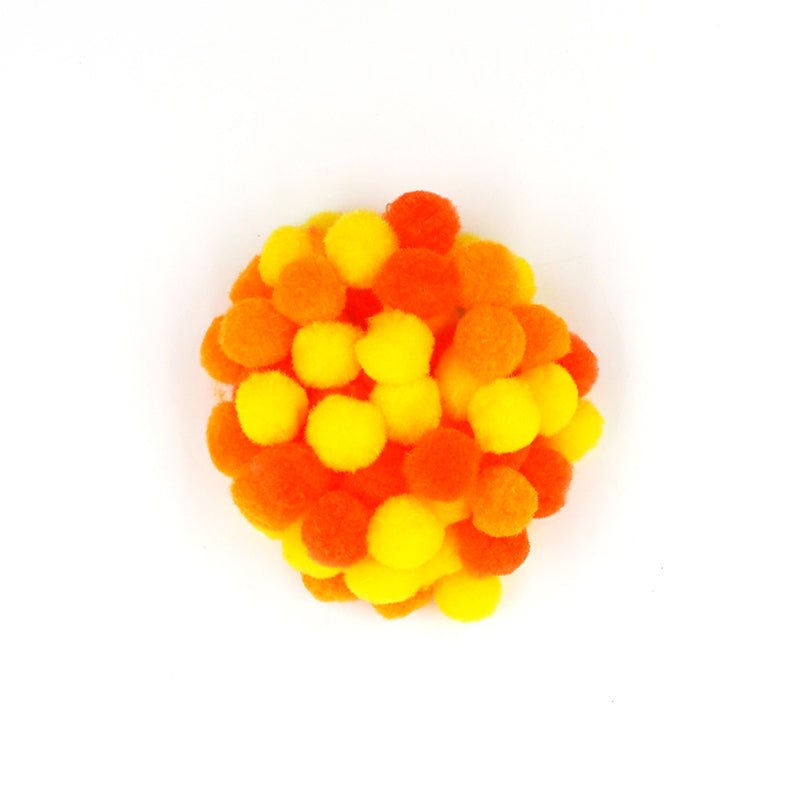 Arbee Pom Poms Yellow + Orange 250pc