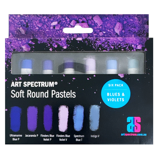Art Spectrum Soft Round Pastel Six Pack - Blues & Violets Default Title
