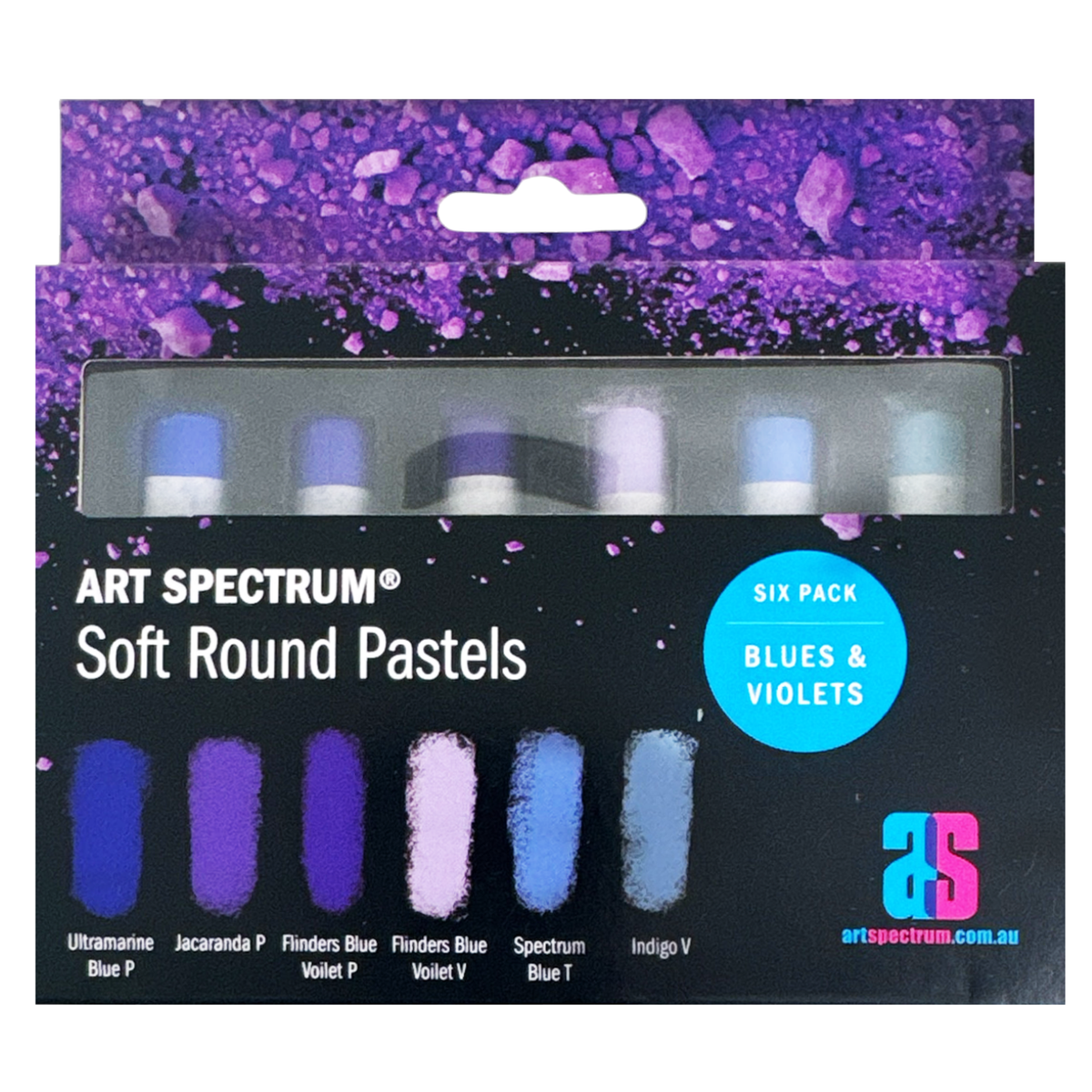 Art Spectrum Soft Round Pastel Six Pack - Blues & Violets Default Title