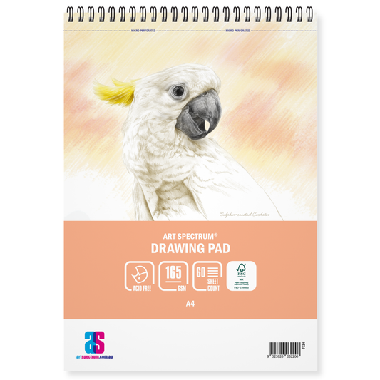 Art Spectrum Heavy Drawing Perforated Spiral Pad 165gsm 60 Sheets A4+