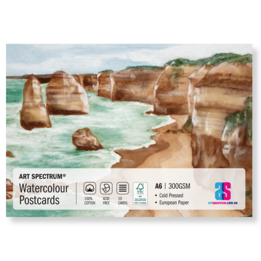 Art Spectrum 100% Cotton Watercolour Postcards A6 300gsm 10 Cards Default Title