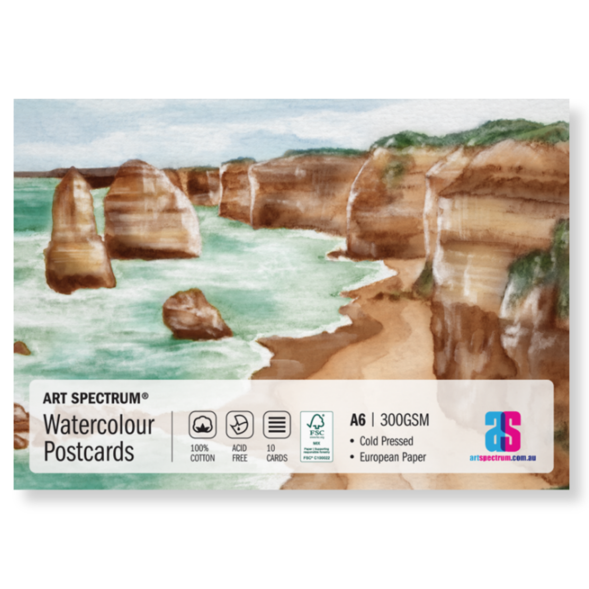 Art Spectrum 100% Cotton Watercolour Postcards A6 300gsm 10 Cards Default Title