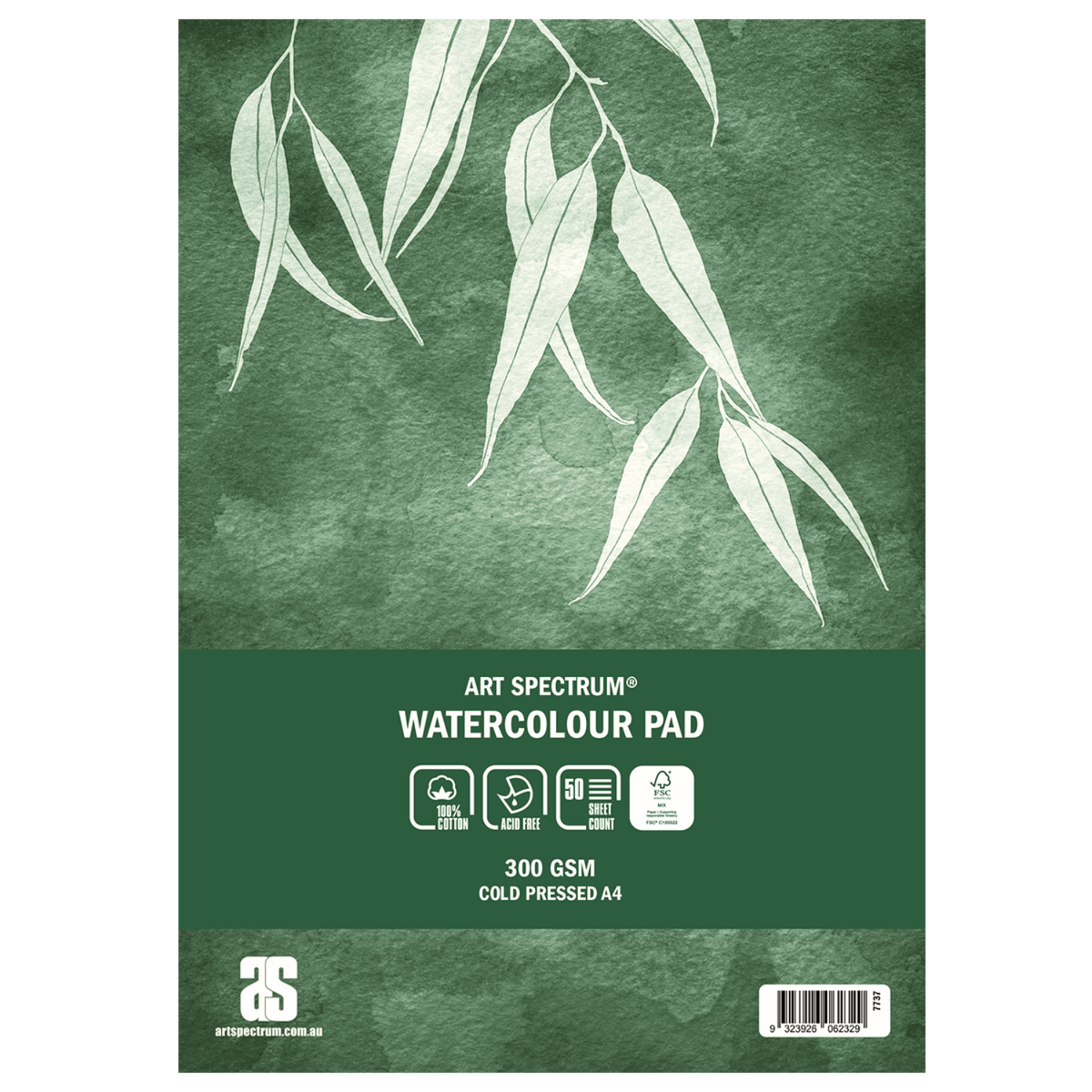 Art Spectrum 100% Cotton Watercolour Pad 300gsm 50 Sheets - Cold Pressed A4