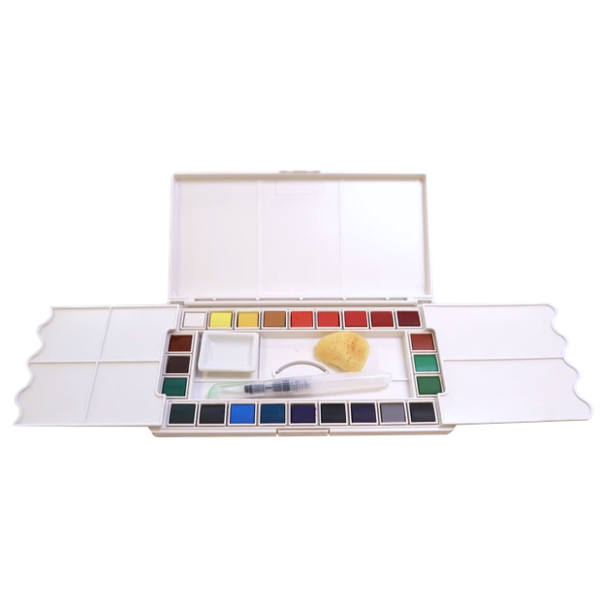 Art Spectrum Watercolour Pans Set of 24 Colours with Aqua Brush, Palette & Sea Sponge Default Title