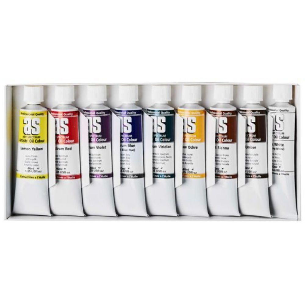 Art Spectrum Artists Oil Paint Set of 9 x 40ml TUBES image 2