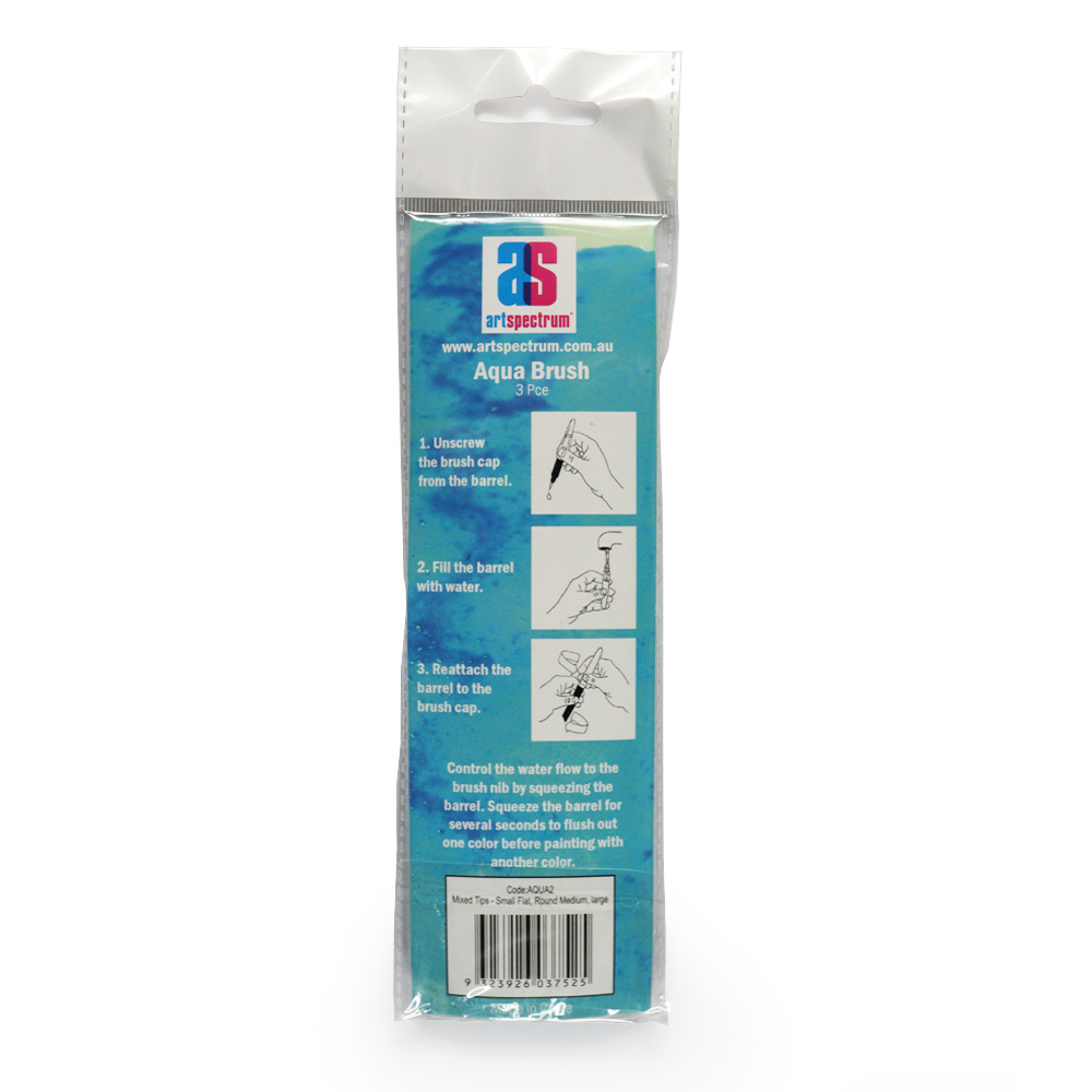 Art Spectrum Aqua Brush Set of 3 - Assorted Flat and Round Default Title