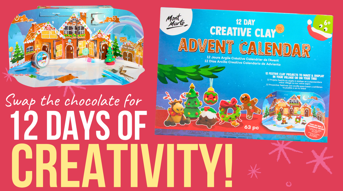 Mont Marte 12 Day Creative Clay Advent Calendar: swap the chocolate for 12 days of creativity