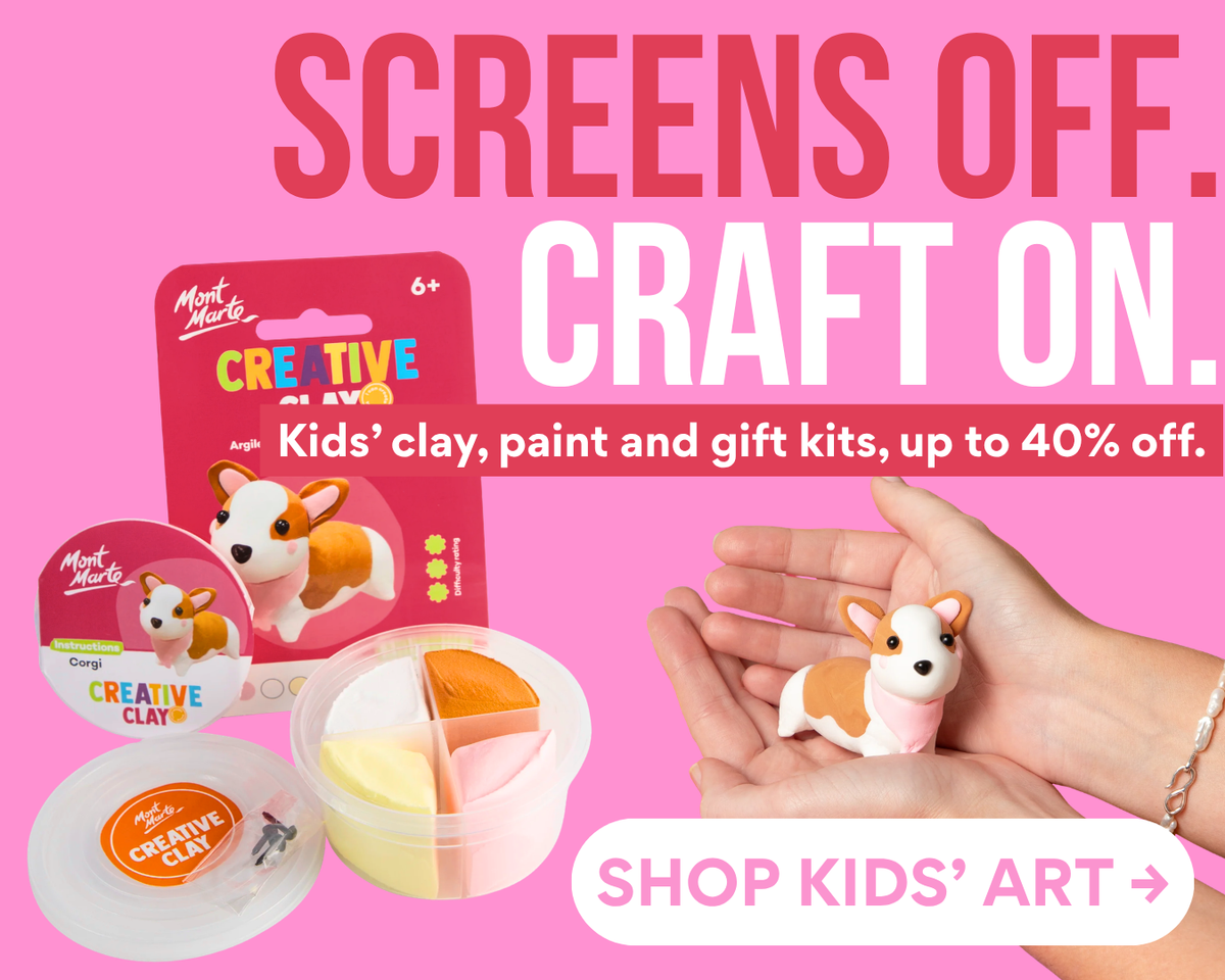 Screens off, craft on: kids' clay, paint and gift kits, up to 40% off