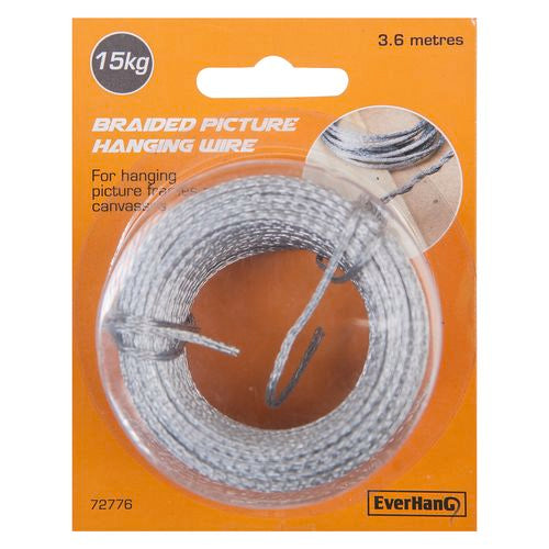 Everhang Braided Picture Hanging Wire 3.6m