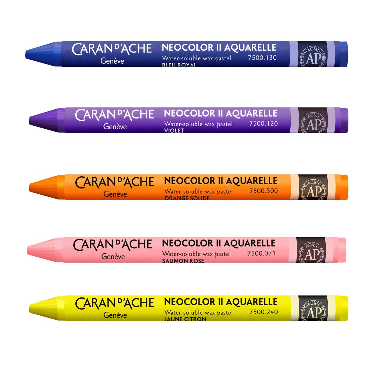 Caran DAche Neocolor II Water Soluble Wax Pastel Wooden Box of 84