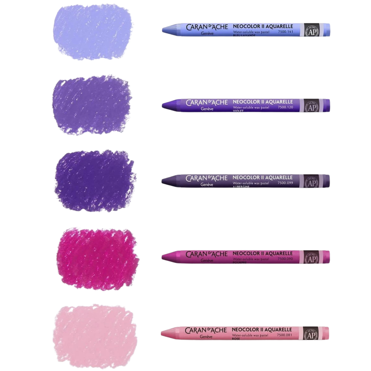 Caran DAche Neocolor II Water Soluble Wax Pastel Wooden Box of 84