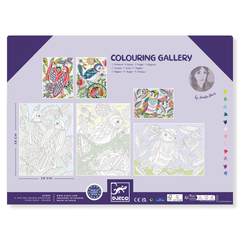 Djeco Colouring Gallery - Birds
