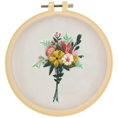 Make It Embroidery Kit 15cm Flower Bunch