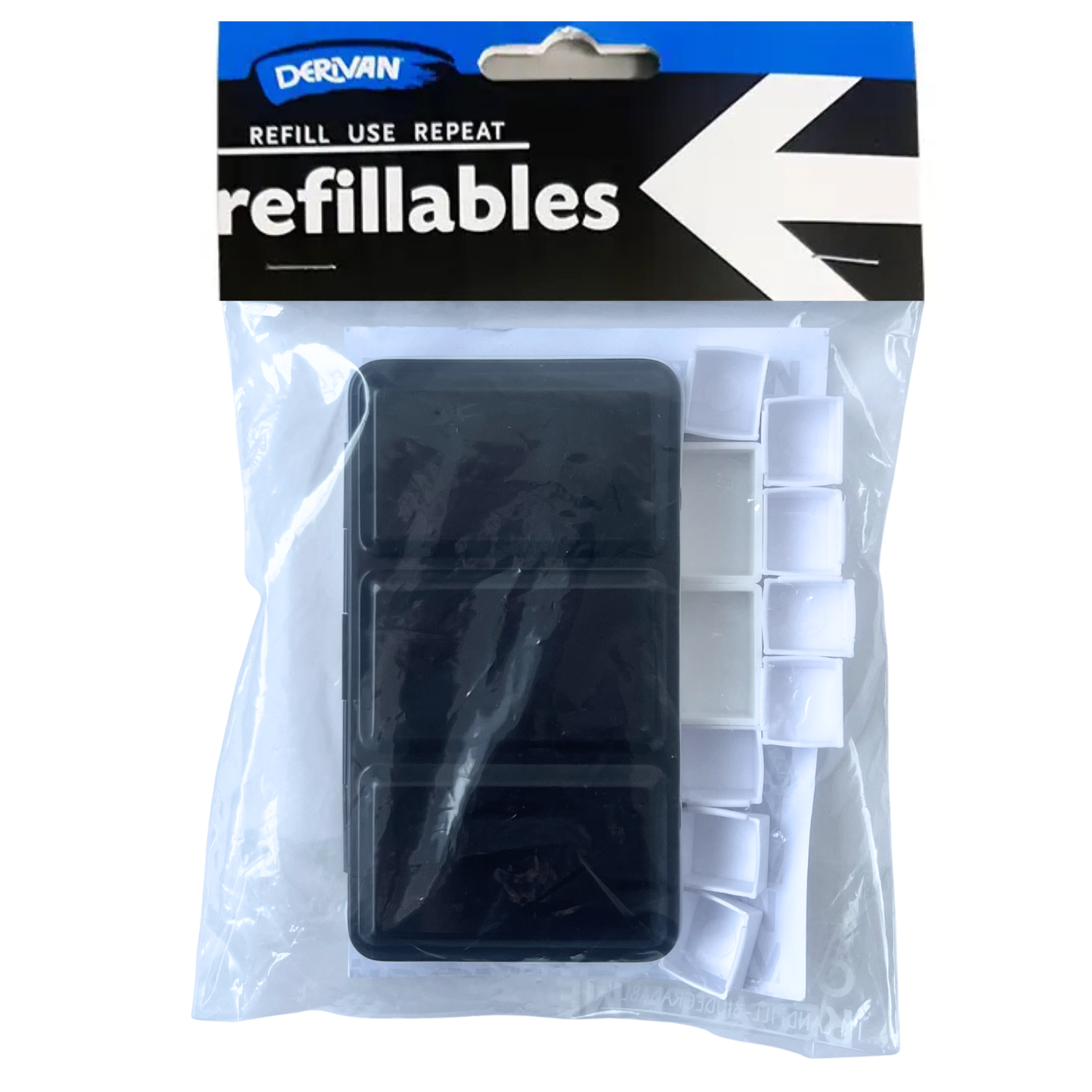 DERIVAN REFILLABLES Watercolour Metal Box image 2