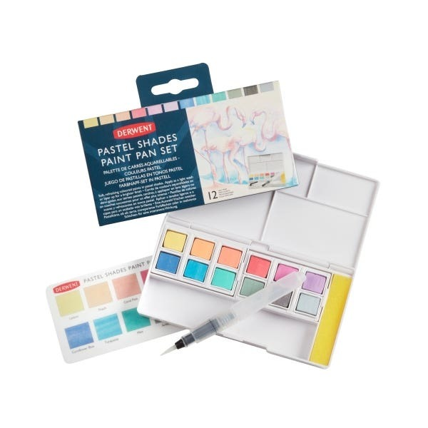 Derwent Paint Pan Set - Pastel Shades x 12 image 5